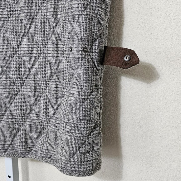 PETER MILLAR Men's Wool Quilted Lined Zipper & Button Gray Plaid Vest Sz L - Picture 5 of 15